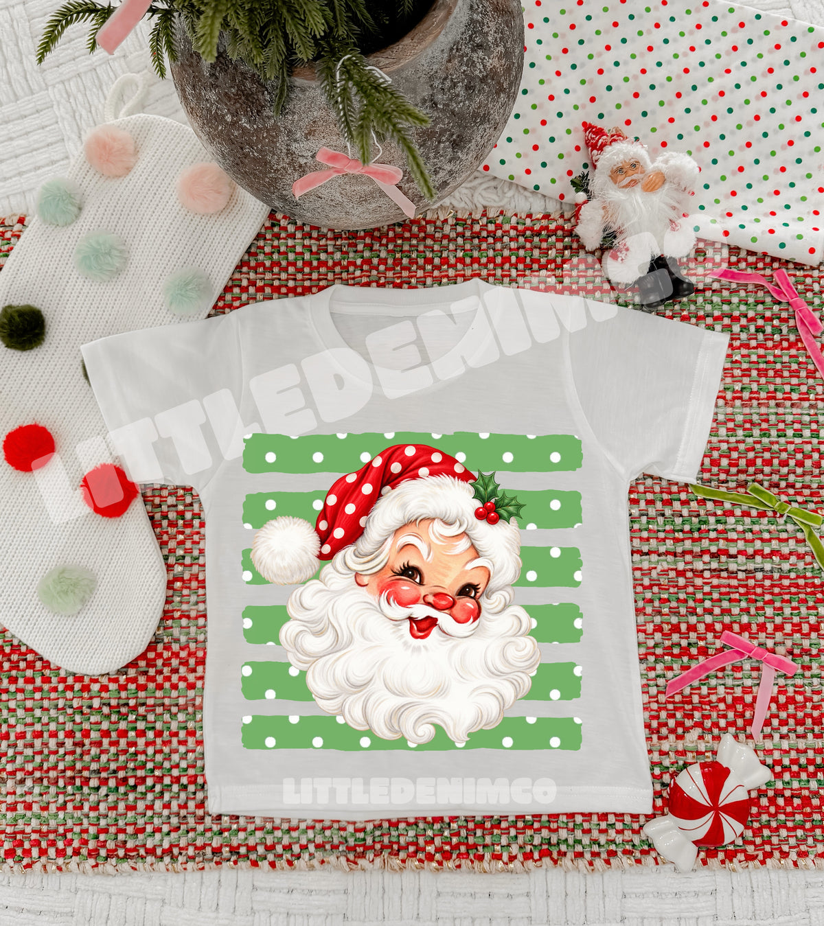 Trad santa polkadots & stripes