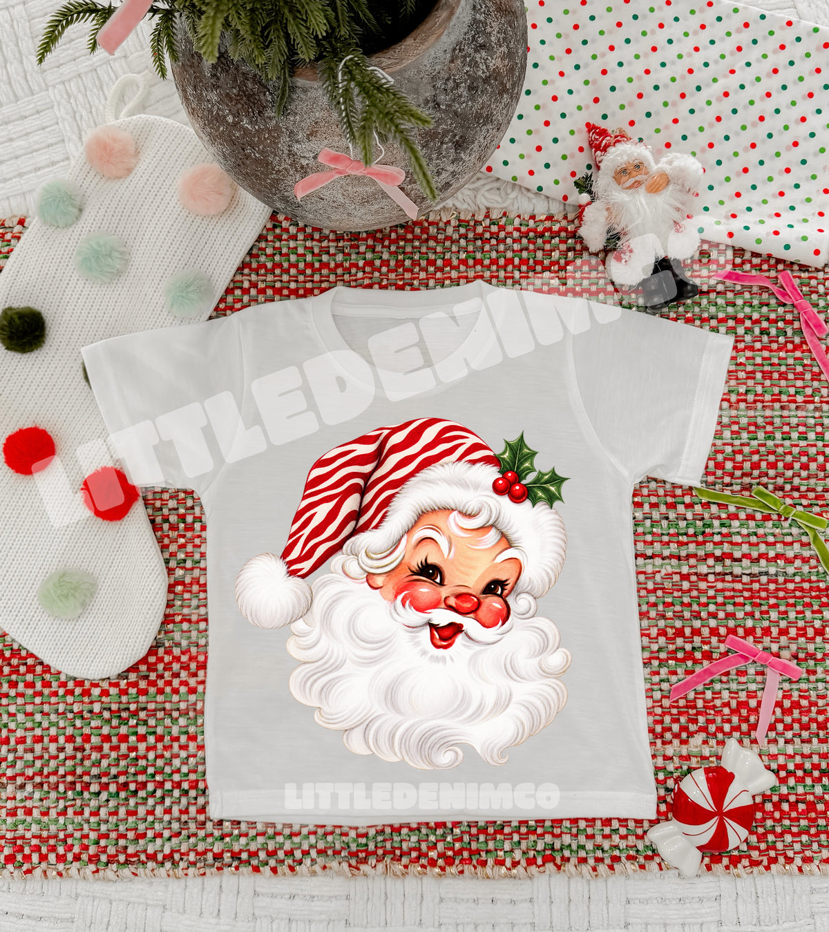 Red zebra Santa