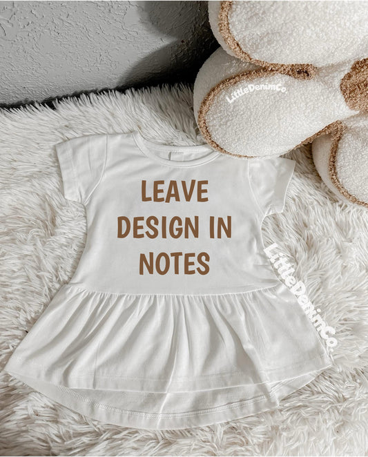 PEPLUM TEE (CUSTOM LEAVE IN NOTES)
