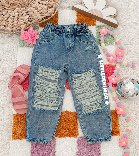 Vintage style cinch jeans
