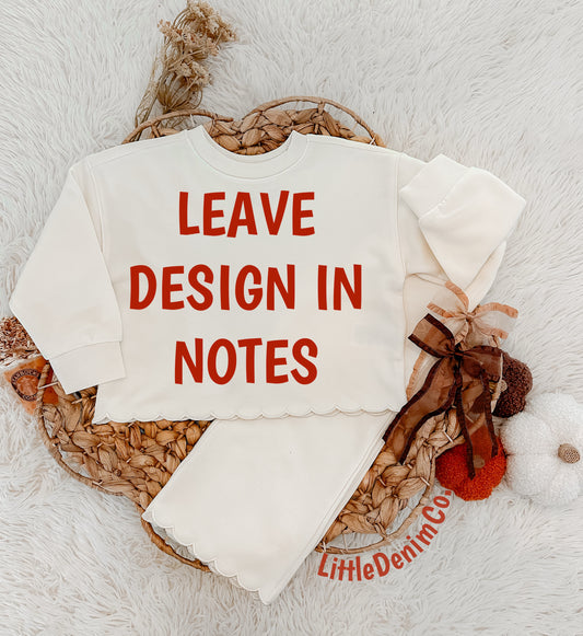 SCALLOPED SETS (leave design in notes)