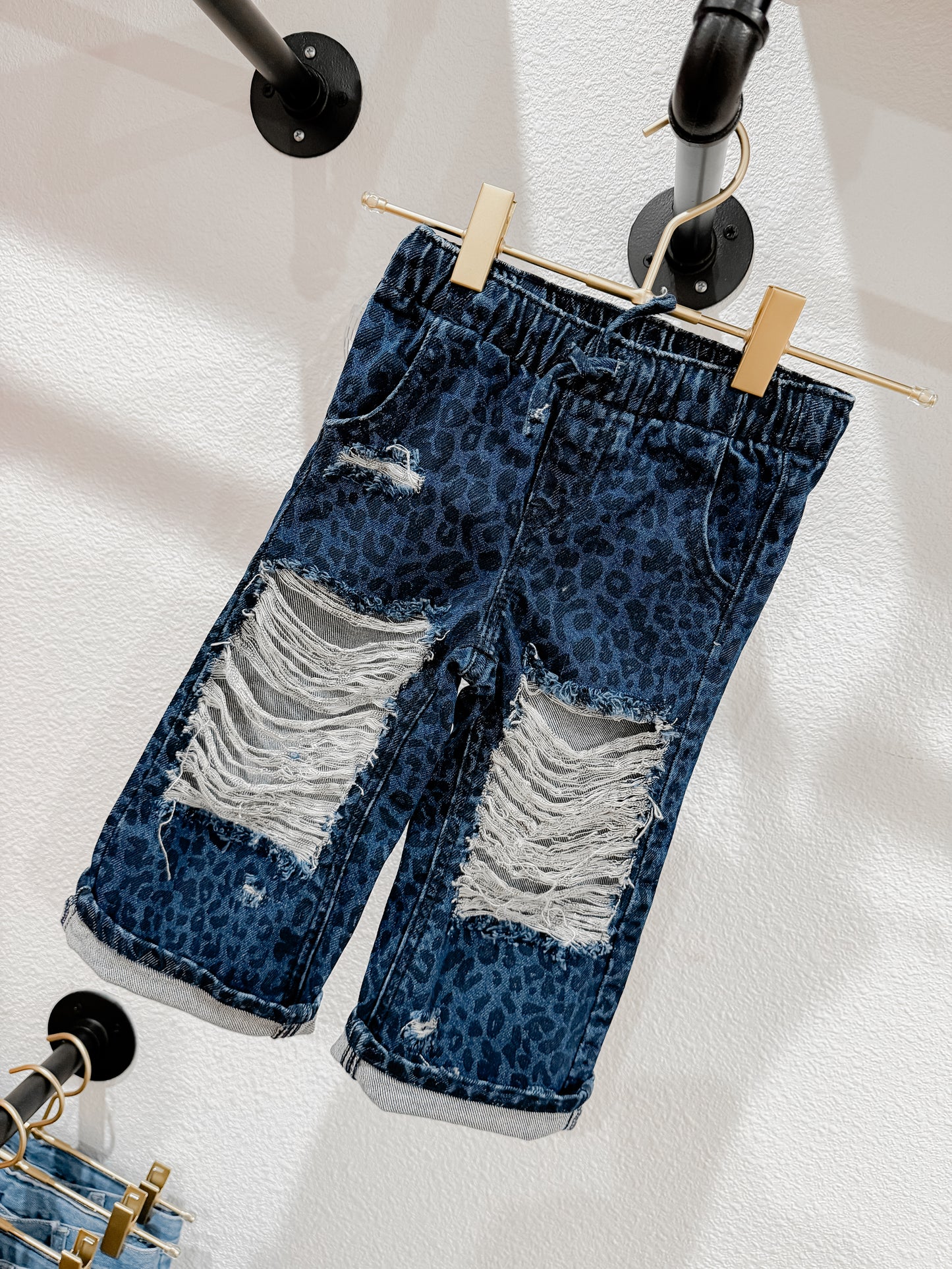 Wide leg leopard Jeans
