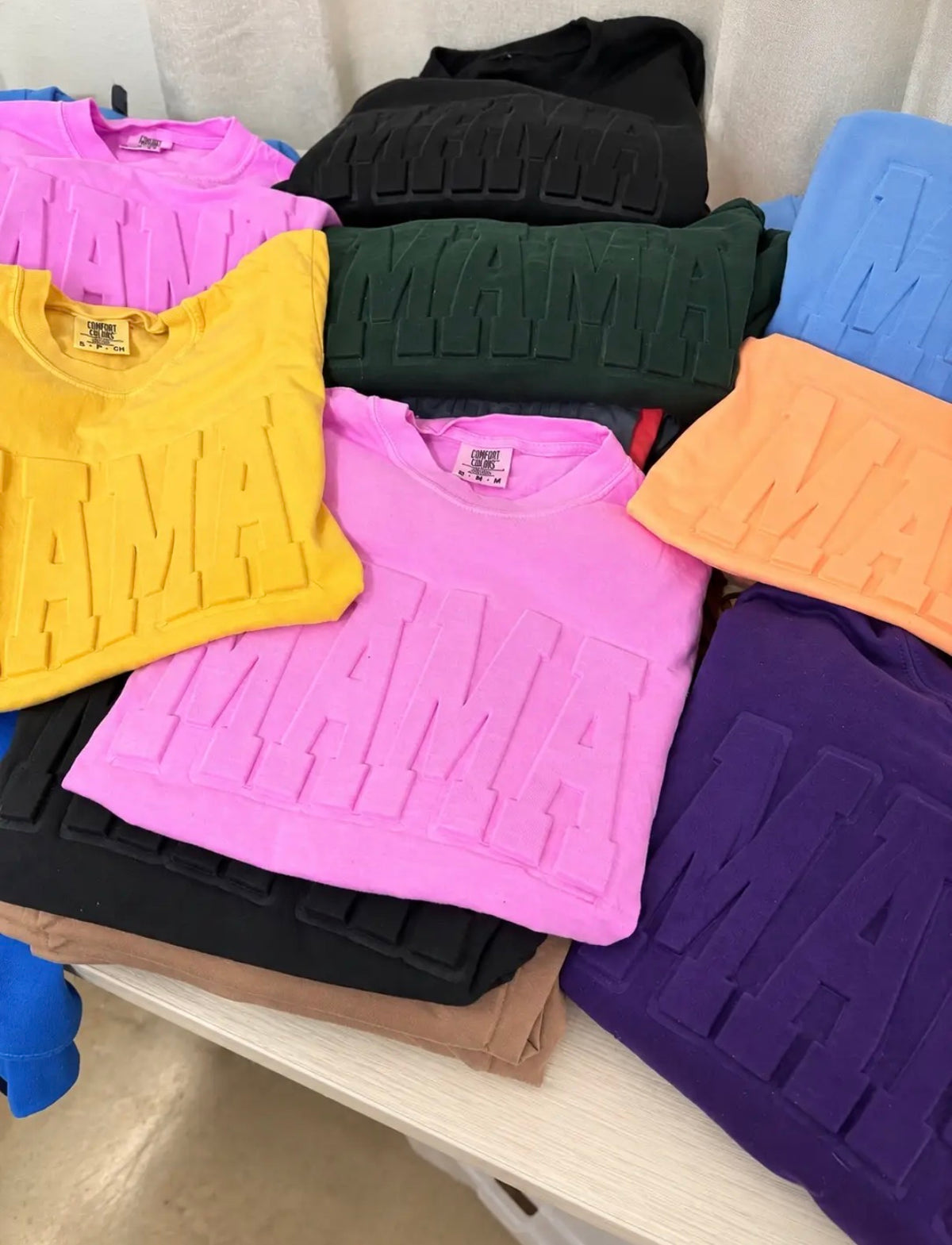 MAMA embossed tee • no codes