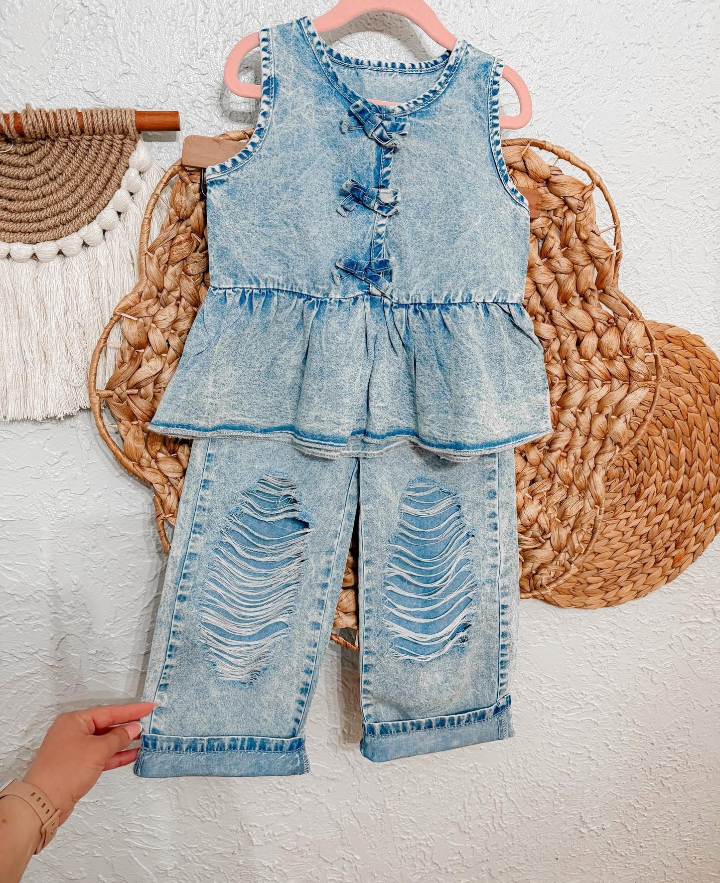 Coquette denim set