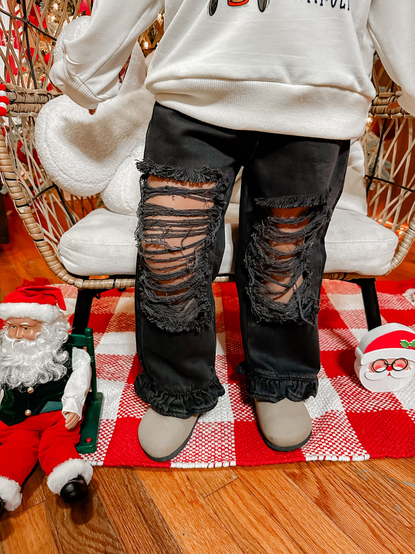 Ruffle Midnight Jeans