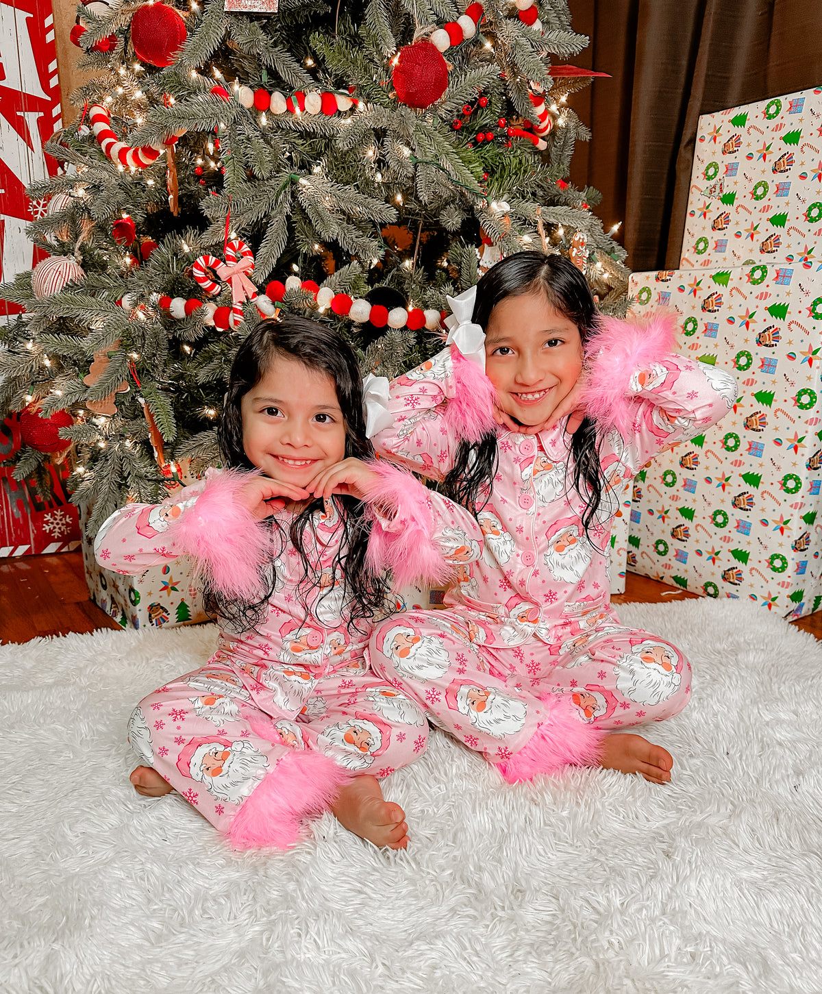 Pink Santa fur Pjs