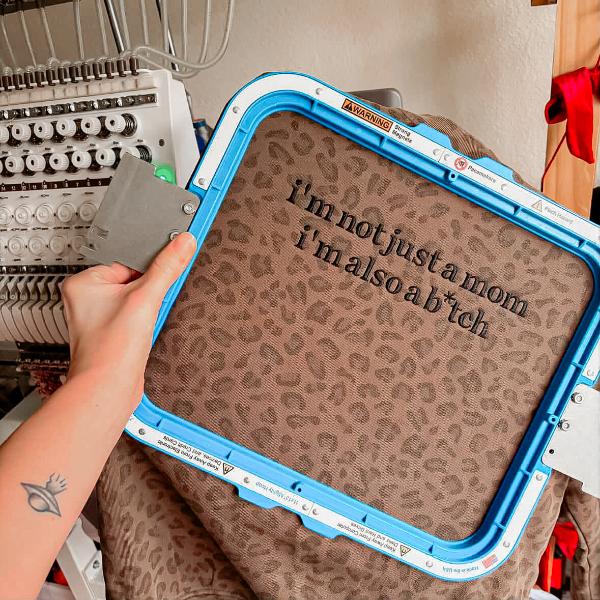 Not just a mom also a bitch PRE ORDER  EMBROIDERED CREWNECK • NO CODES