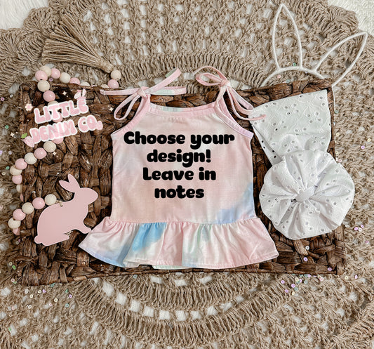 Cotton Candy Tie Halter
