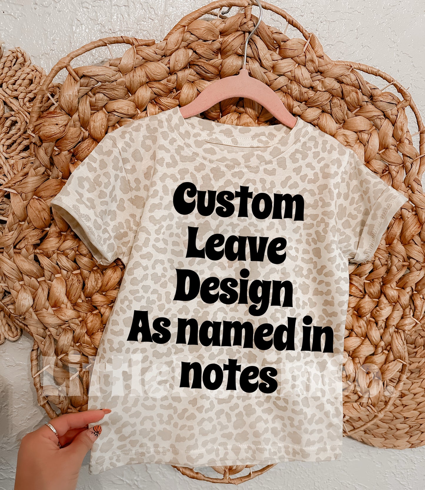 Nude Leopard Tees(custom leave design in notes)